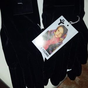 NW DAVID&YOUNG  VELVET  Wrist Long Elastic  Black